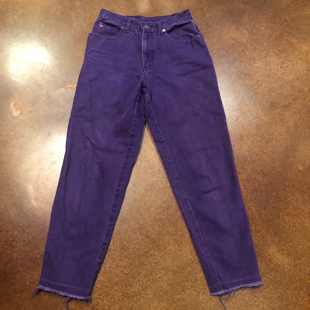 Vintage Rio by Stephen Mardon Purple High Waisted Tapered Jeans Sz 7